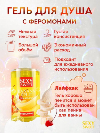 Гель для душа с феромонами «Банан»