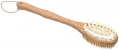 Щетка деревянная двусторонняя с импульсным массажером - Фото 1