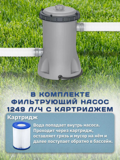 Бассейн каркасный с фильтр-насосом