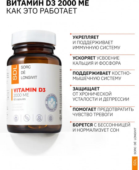Капсулы «Витамин D3. Vitamin D3»
