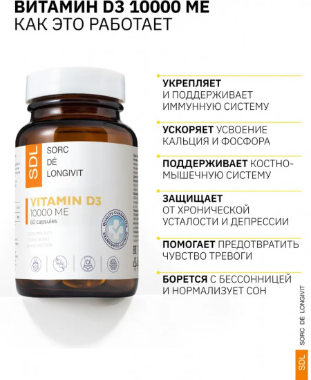 Капсулы «Витамин D3. Vitamin D3»