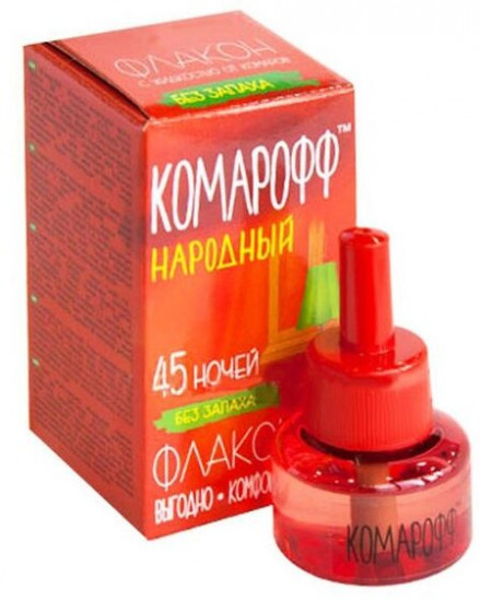 Жидкость для фумигатора от комаров без запаха «Народный»