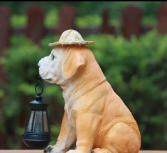 Фигура декоративная «Собака с фонарем» - Фото 1