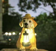 Фигура декоративная «Собака с фонарем» - Фото 2