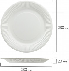 Набор тарелок одноразовых бумажных ламинированных - Фото 8