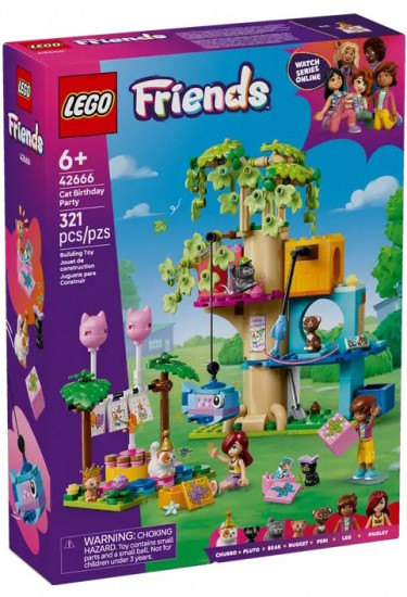 Конструктор LEGO® 42666 Кошачий день рождения и домик на дереве