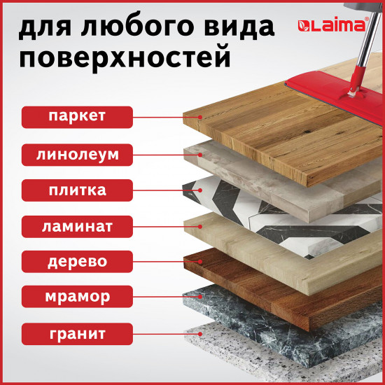 Швабра с отжимом плоская «Dry Flat Mop»