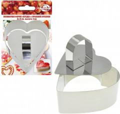 Форма кулинарная с крышкой-прессом «Сердце» - Фото 1