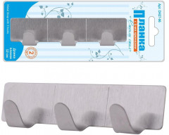 Планка с 3-мя крючками «Стэнли стил» - Фото 1