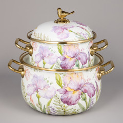 Набор кастрюль эмалированных с крышками «Irises» - Фото 3