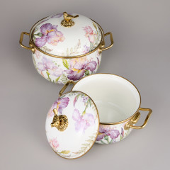 Набор кастрюль эмалированных с крышками «Irises» - Фото 7