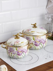 Набор кастрюль эмалированных с крышками «Irises» - Фото 1