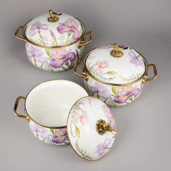 Набор кастрюль эмалированных с крышками «Irises» - Фото 2