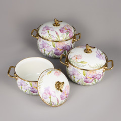 Набор кастрюль эмалированных с крышками «Irises» - Фото 8