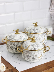 Набор кастрюль эмалированных с крышками «Apple Garden» - Фото 19