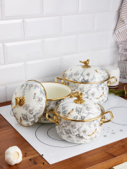 Набор кастрюль эмалированных с крышками «Apple Garden» - Фото 20