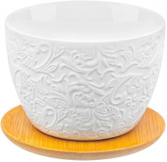 Чашка для капучино и кофе латте с бамбуковой подставкой «Лоза» - Фото 5