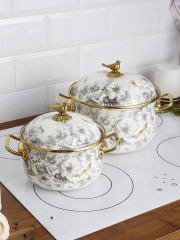 Набор кастрюль эмалированных с крышками «Apple Garden» - Фото 15