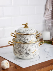 Набор кастрюль эмалированных с крышками «Apple Garden» - Фото 17