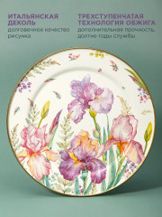 Тортовница эмалированная на ножке с крышкой «Irises» - Фото 2