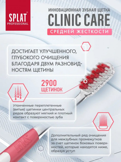 Зубная щётка с двухуровневой щетиной «Clinic Care»
