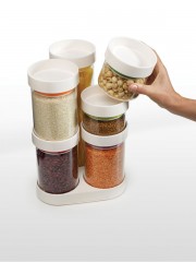 Набор емкостей для хранения, белый - Фото 1