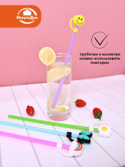 Набор трубочек для коктейлей с колпачком - Фото 3