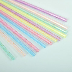 Набор трубочек для коктейлей многоразовых с ершиком «Блестки» - Фото 11