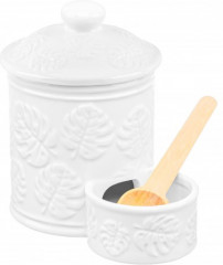 Банка для соли с деревянной ложкой «Тропики» - Фото 6