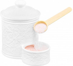Банка для соли с деревянной ложкой «Веточки-цветочки» - Фото 5