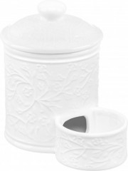 Банка для соли с деревянной ложкой «Веточки-цветочки» - Фото 7