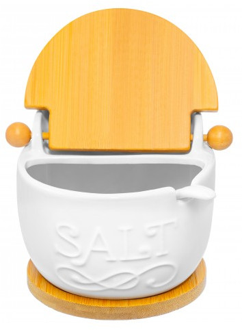 Банка для соли с ложкой на подставке «Salt»