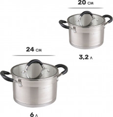 Набор кастрюль с крышками - Фото 2