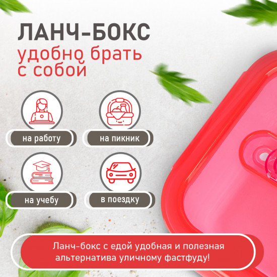 Контейнер пищевой прямоугольный с разделителем
