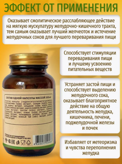 БАД для улучшения пищеварения в капсулах