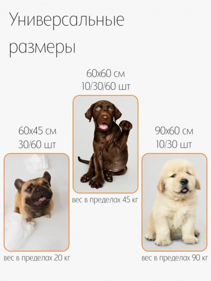 Пеленки для собак гелевые одноразовые с углем
