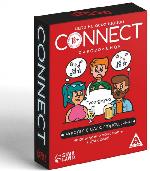 Настольная игра для взрослых на ассоциации и воображение «Connect»