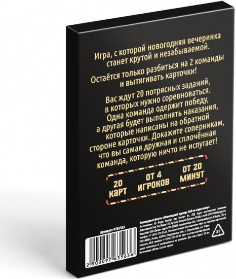 Новогодние командные фанты «Новогодний турнир. Всё по-взрослому»