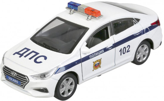 Машина металлическая «Hyundai Solaris Полиция»
