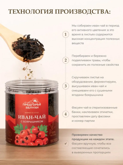 Иван чай ферментированный с боярышником