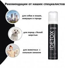 Кондиционер концентрированный для шерсти кошек и собак с активированным углем «Detox» - Фото 1