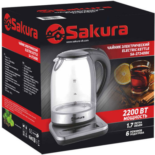 Чайник электрический Sakura SA-2724DBK
