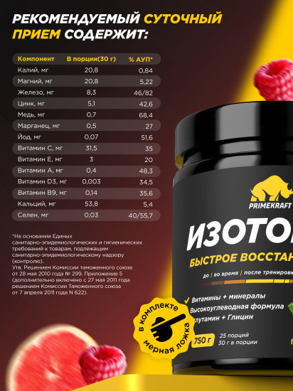 Изотоник «Грейпфрут, малина»