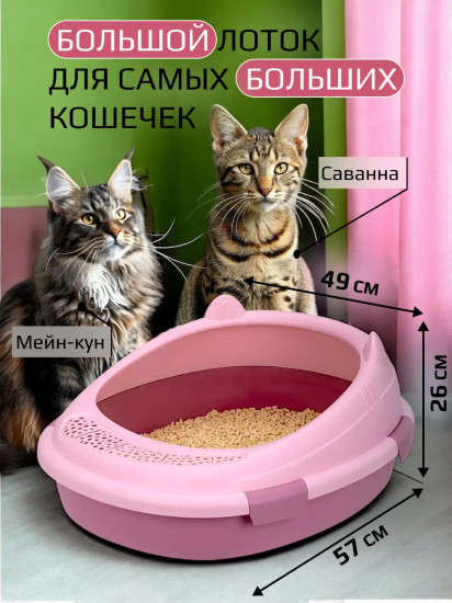 Лоток для кошек с совком