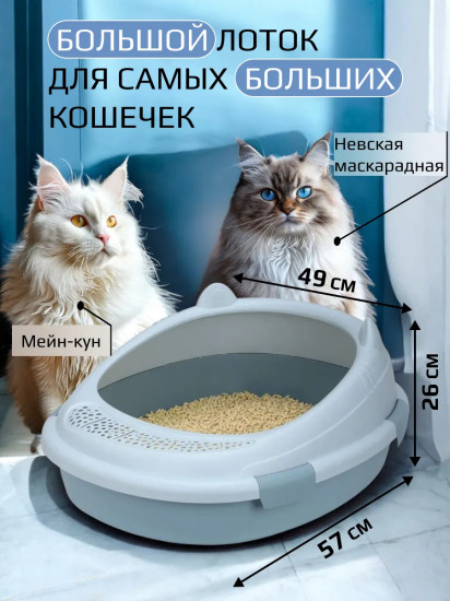 Лоток для кошек с совком