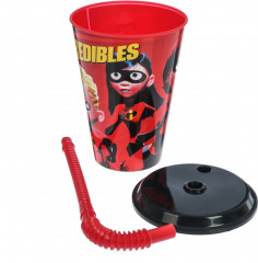 Стакан с соломинкой и крышкой «Суперсемейка» - Фото 1