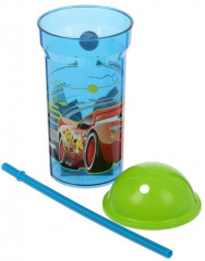Стакан с соломинкой и крышкой «Тачки» - Фото 1