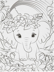 Роспись по холсту «Слоник» - Фото 1