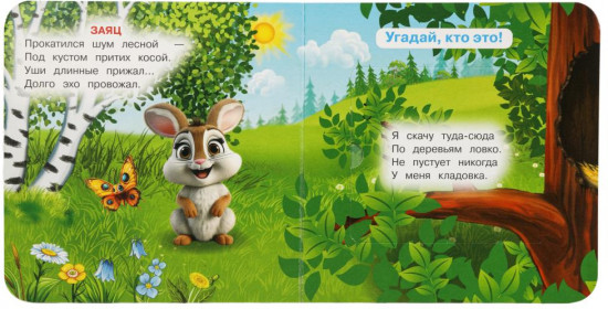 Книжка с окошками «Жители леса»