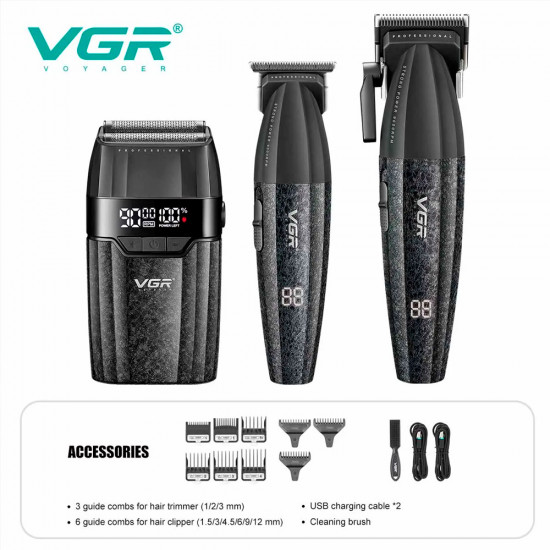 Профессиональный набор триммеров для волос VGRV-Stepless Pro 4 в 1